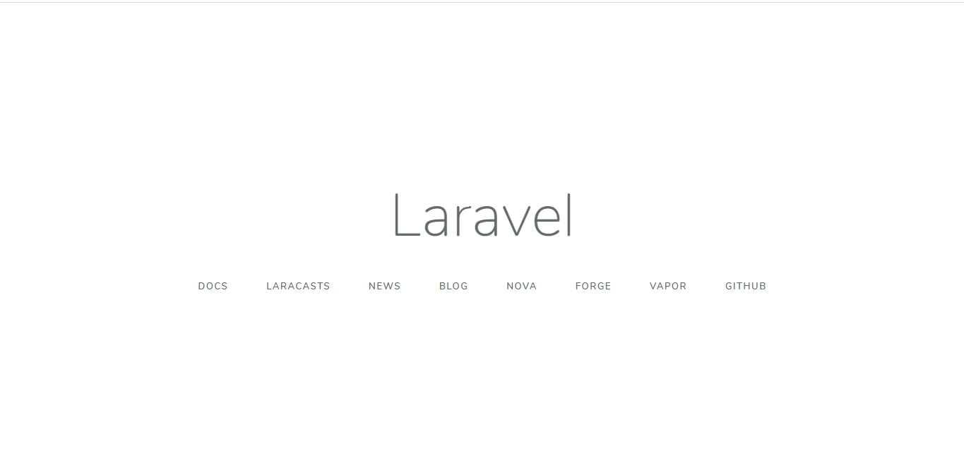 laravel front page